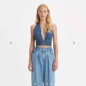 Levi's Blue Denim Crop Top